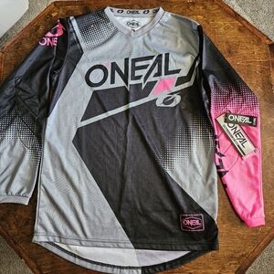 NEW! Pink, Black, Gray Women's Oneal MX Shirt.